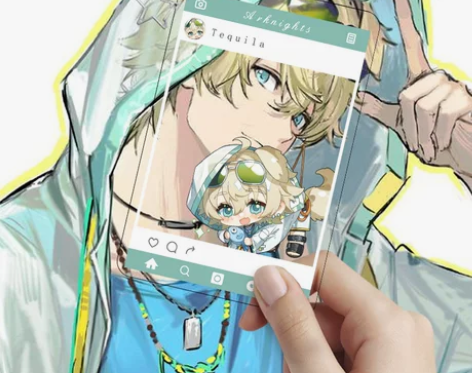 动漫周边 动漫周边新款同人明日方舟合影卡透...