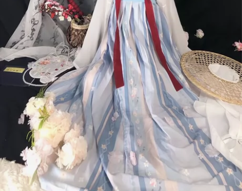 凤兮阁【慕情】原创汉服女齐胸对襟襦裙印花 ...