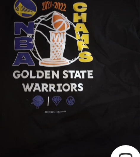 前几天在淘宝买的勇士夺冠Tshirt 4X...