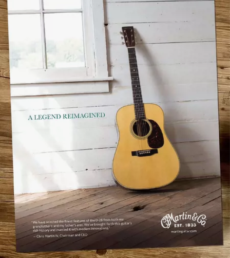 Marting马丁吉他油画布海报 四种款式...