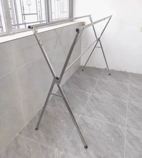 全新亏本白菜价9.9元包邮双杆落地晾衣架可...