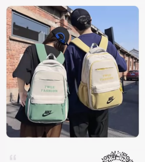 小男孩NIKE耐克 男女同款大容量休闲双肩...