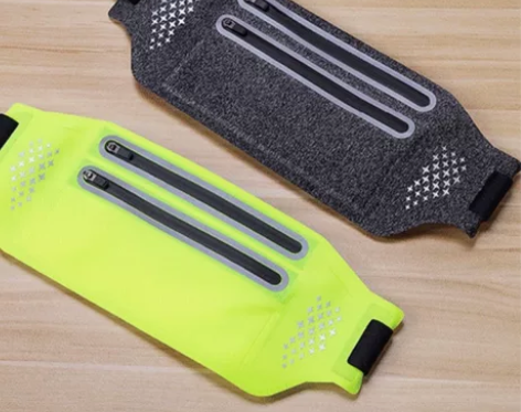 厂家清库存防水莱卡贴身超薄腰袋 户外电压双...