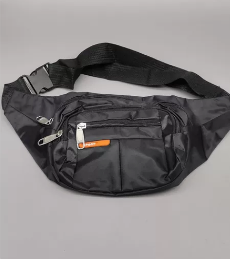 川代 多功能腰包男士帆布运动跑步装手机的腰...