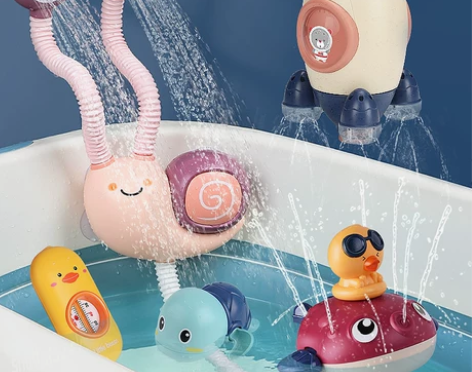 淘嘟嘟宝宝洗澡玩具儿童戏水婴儿电动花洒小男...
