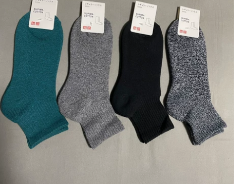 优衣库毛巾底男袜中筒秋冬加厚保暖袜子运动袜...