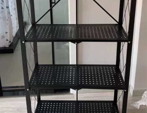 【特价处理12个】免安装折叠厨房置物架落地...