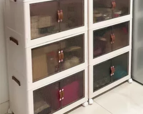 双开门收纳柜折叠收纳箱免安装加厚加固收纳衣...