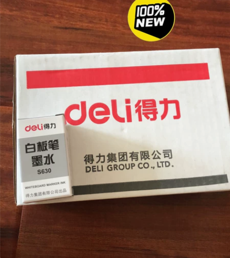 得力白板笔墨水 全新未拆封整箱20瓶 黑色...