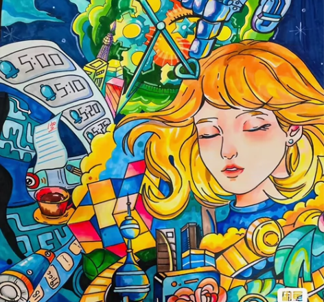 高质量代画儿童画手抄报主题科幻画定制 美术...