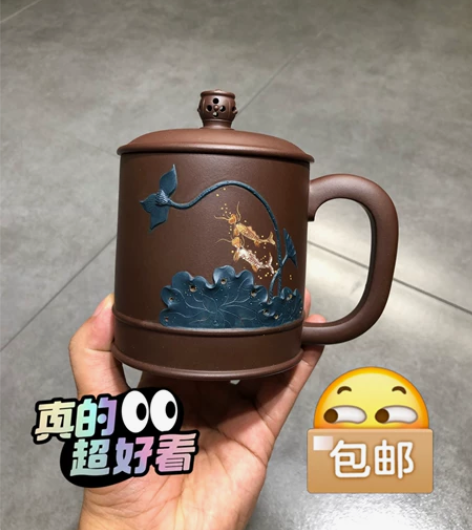 【高档精品推荐】宜兴紫砂原矿老紫泥茶杯水杯...