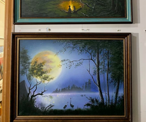 油画,星空夜景,50×70厘米,纯手绘的,...