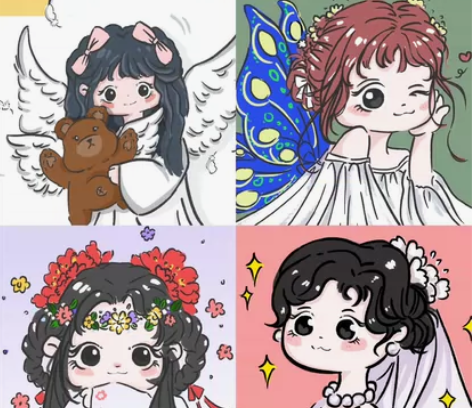 Q版手绘头像定制设计卡通人物照片转漫画人像...