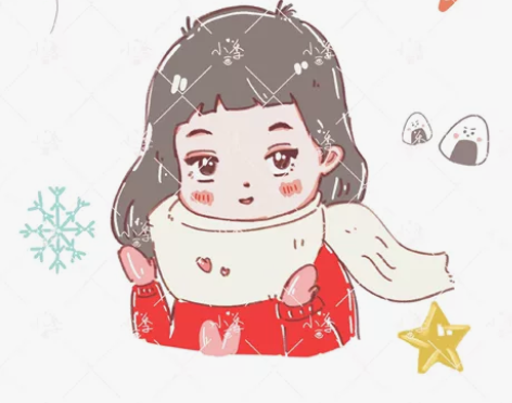 手绘Q版卡通头像约稿设计简笔画软萌风情侣真...