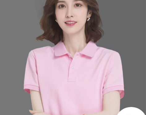 polo衫女短袖夏季大码运动上衣纯棉有翻领...