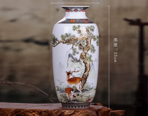 景德镇陶瓷器花瓶摆件青花瓷花瓶插花现代中式...