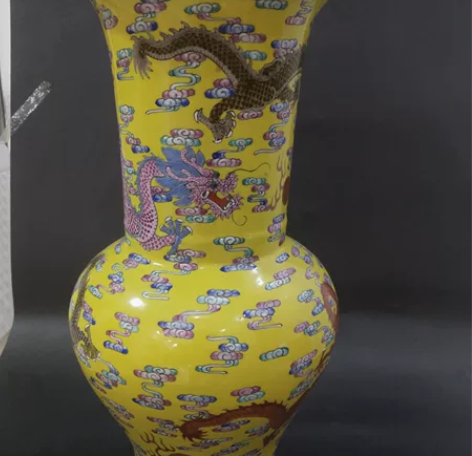 民国粉彩龙纹大花菇全品特价 感兴趣的话点“...