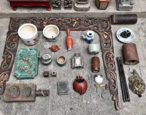 古玩杂项古代老物件花瓶笔筒文房用品石雕摆件...