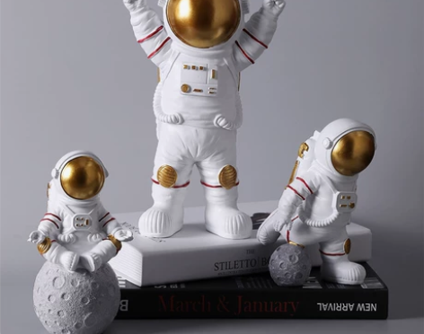 北欧创意太空人宇航员小摆件 树脂轻奢儿童房...