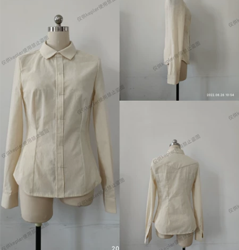 立体裁剪服装设计工艺立裁白胚布女士衬衣 白...