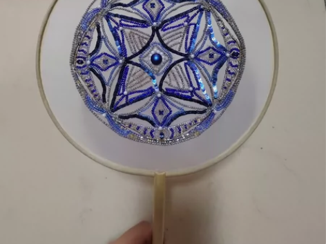 手工团扇，团扇作业，服装服饰设计作业，纹样...