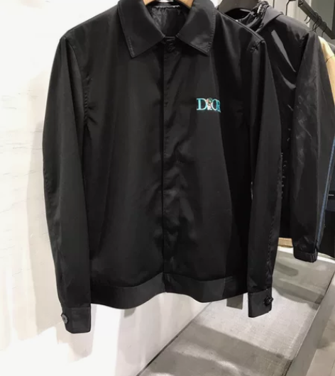 -Di奥时装款男士翻领羊毛混纺夹克外套，贸...