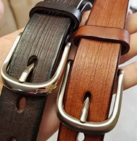 #女士皮带#新升级耐磨头层纯牛皮柔软真皮腰...