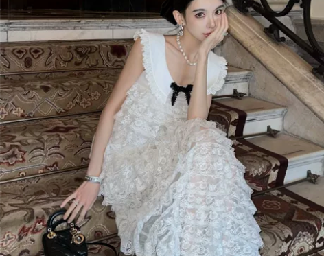 服装女装 FBB limit春夏甜美蛋糕裙...