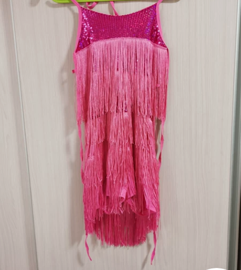 女童流苏拉丁舞演出服练功服 淘宝入  下面...