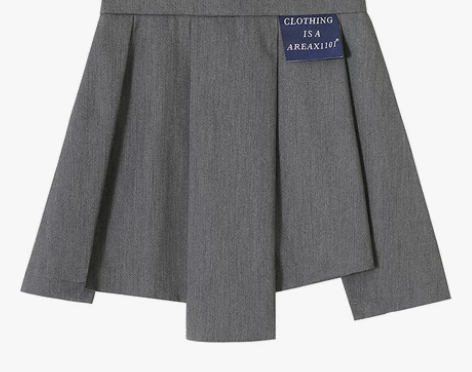 AREAX1101法式小众学院风高腰不规则...