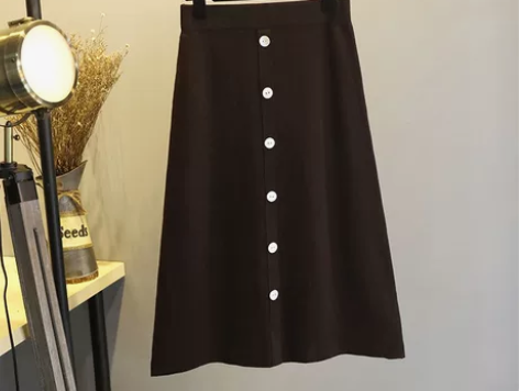 春秋款针织A字女裙！ 不起球，垂坠感好！ ...