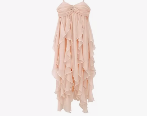 OKMA 纯欲雪纺吊带连衣裙女夏性感气质仙...