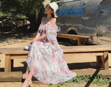 URDADA搭搭夏20新款连衣裙仙波西米亚...