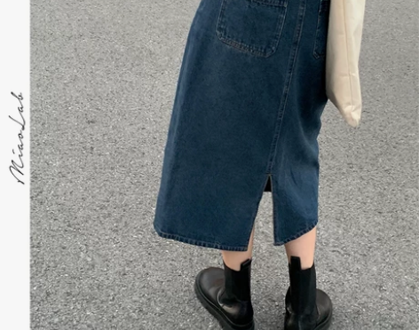 媌老板 『牛仔一步裙』MIAO LAB 复...