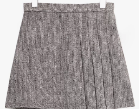 EGGKA百褶裙毛呢半身裙秋女裙子2018...