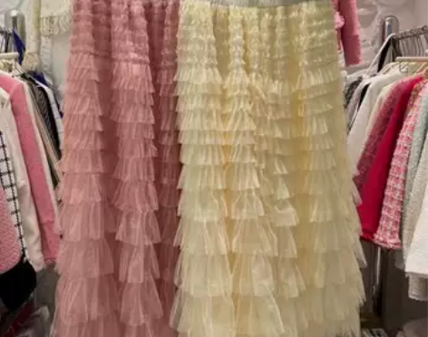 设计感百搭蛋糕裙半身裙，粉色均码。 感兴趣...