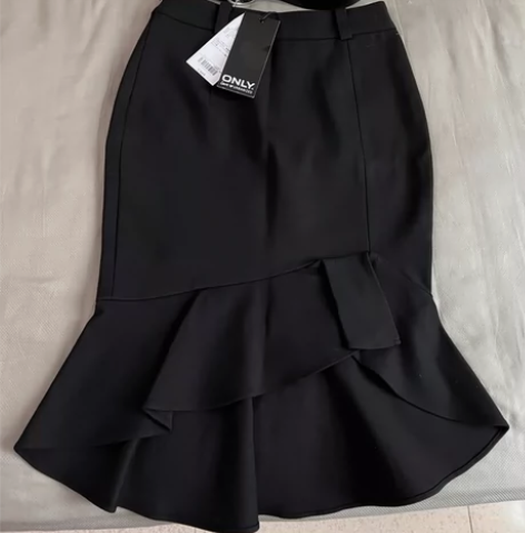全新ONLY春季新款鱼尾A字高腰包臀半身裙 春夏秋冬皆可，...