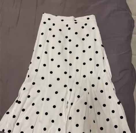 后腰带松紧波点鱼尾裙,M号,韩货,国内无 ...