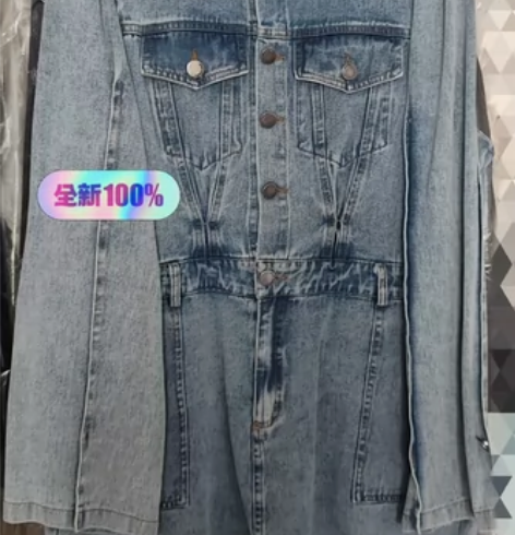 早春设计感气质女牛仔连衣裙2023春季新款...