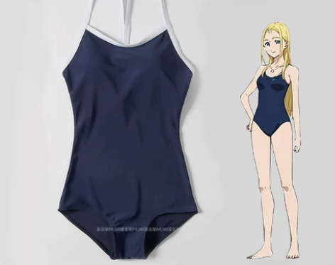 夏日重现小舟澪小舟潮cos泳装泳衣二次元动...