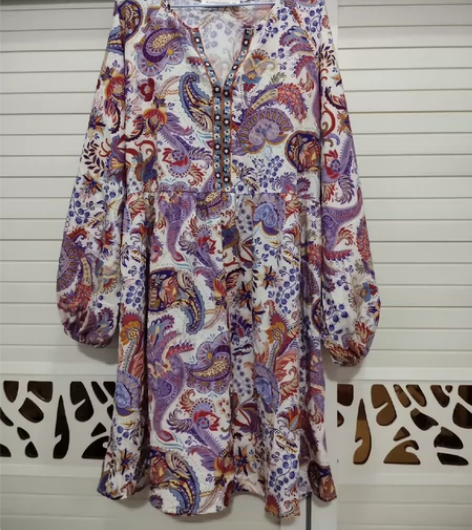 实价 全新民族风连衣裙胸围116腰围110...