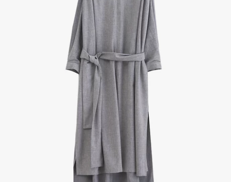 走中性风了衣服用不上 时游不规则开叉显瘦V...