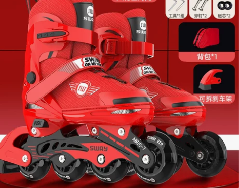 斯威溜冰鞋儿童初学者轮滑鞋男女童夏季专业正...