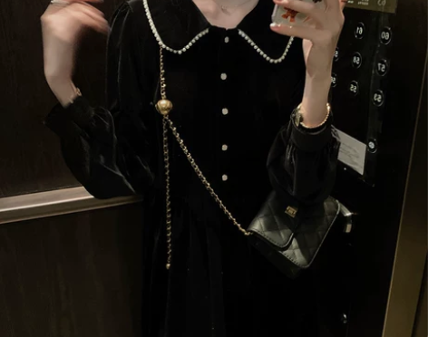 【狂欢价】2020新款法式长裙配大衣赫本风...