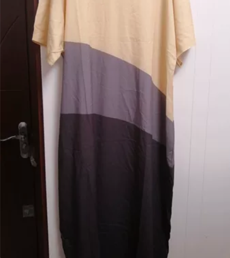 米黄色,拼接灰色,黑灰色,三层过度,大长款...