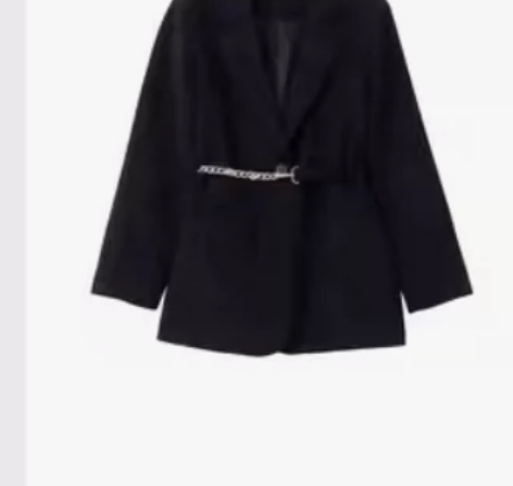 黑色西服秋装2022新款秋冬西装裙小黑裙赫...