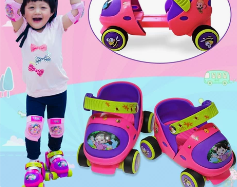 女童溜冰鞋儿童初学者全套装轮滑鞋冰鞋男童旱...