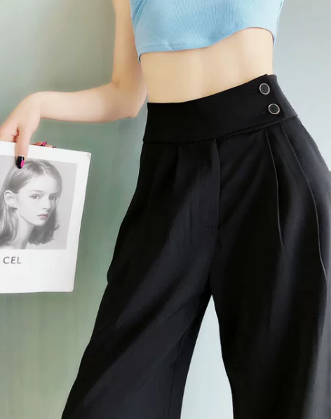 高个子巨显瘦!!!夏季窄版魔术贴西装裤全新...