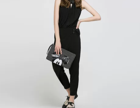 ONLY夏装收腰宽松无袖连体裤 颜色分类:...