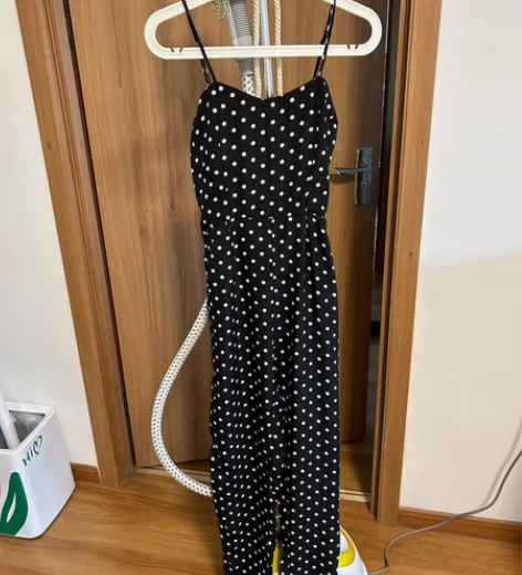 韩国anne波点绑带吊带连体裤 110斤以...